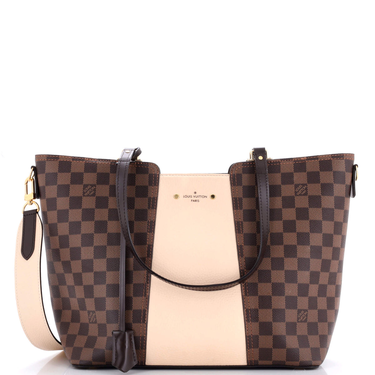 Louis Vuitton Jersey Handbag Damier with Leather