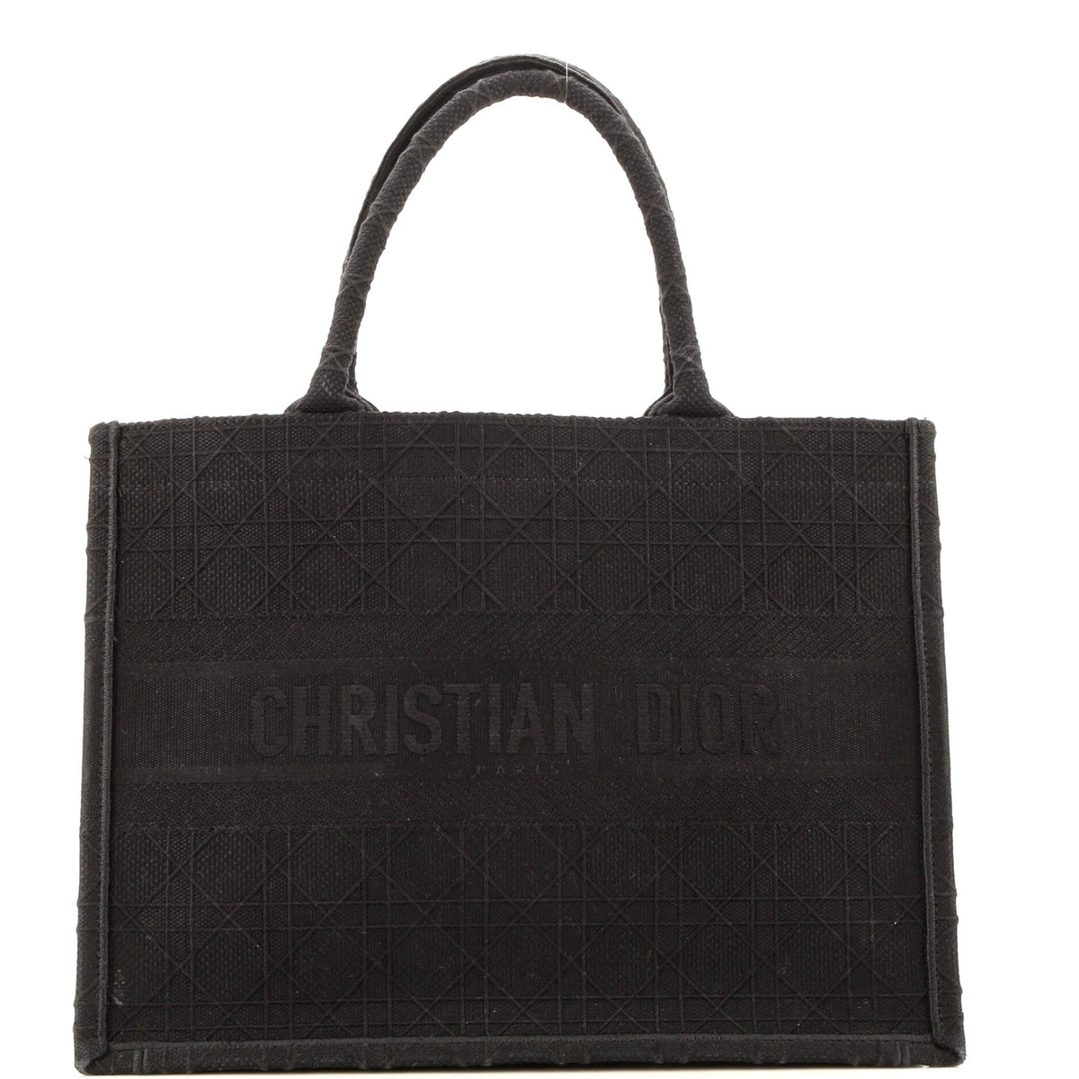 Christian Dior Book Tote Cannage Embroidered Canvas Medium