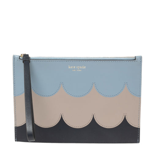 Multicolor Leather Intarsia Wristlet