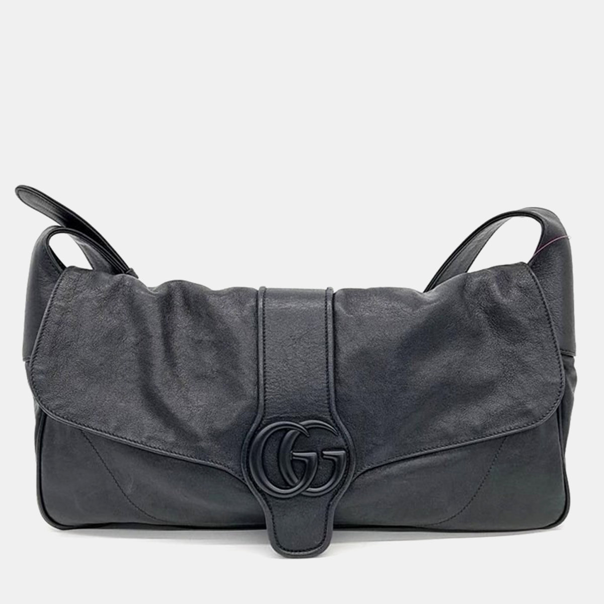 Gucci Black Leather Aphrodite Medium Shoulder Bag
