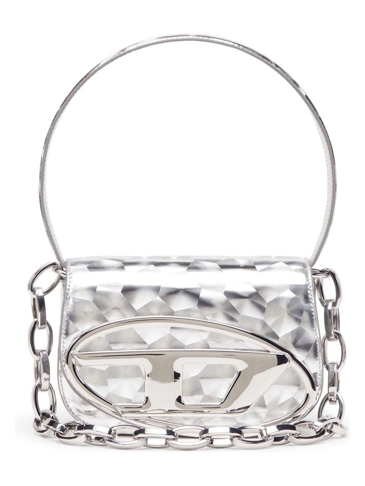 Diesel Women's 1Dr Shoulder Bag in Silver | Size UNI | X08396P6714H0535