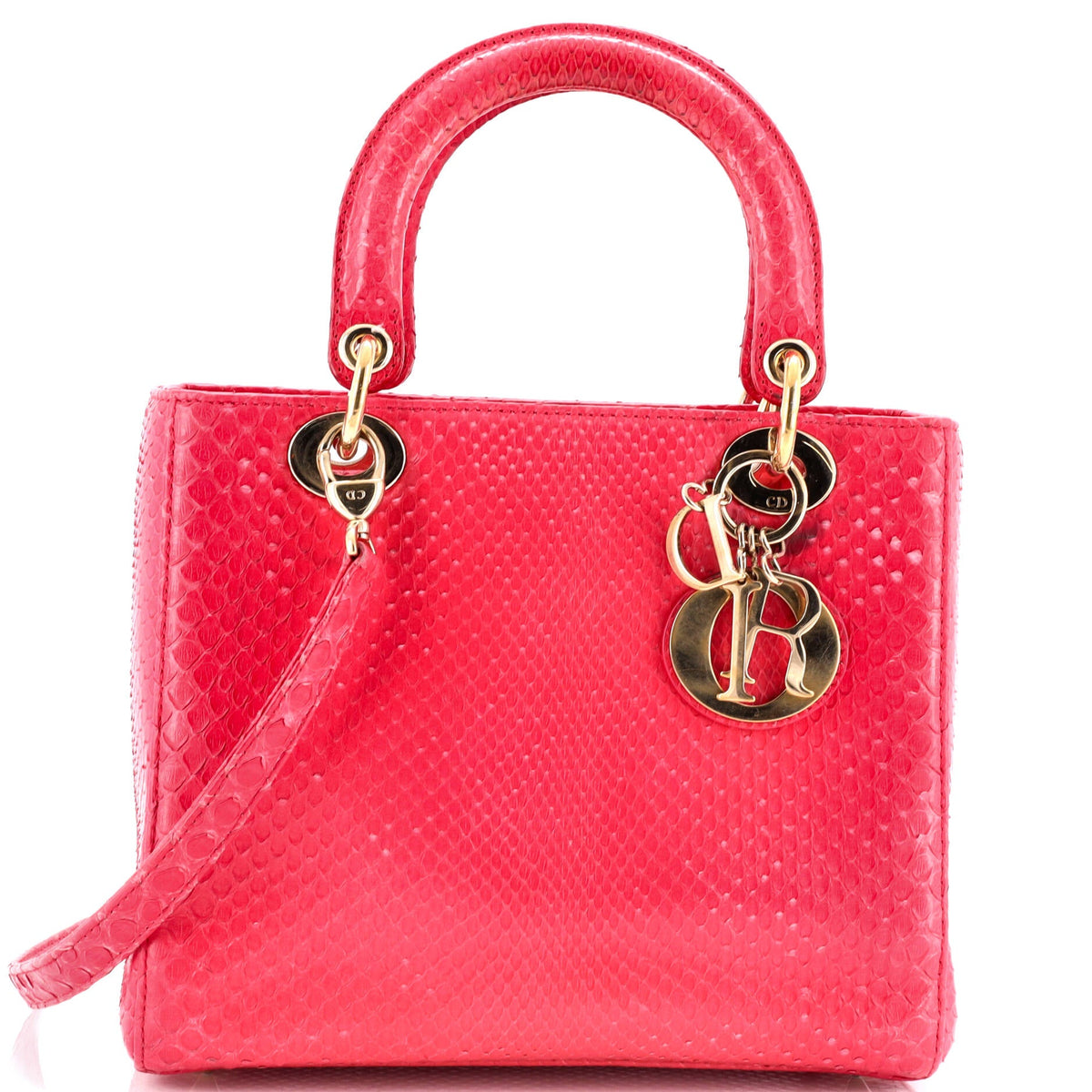 Christian Dior Lady Dior Bag Python Medium