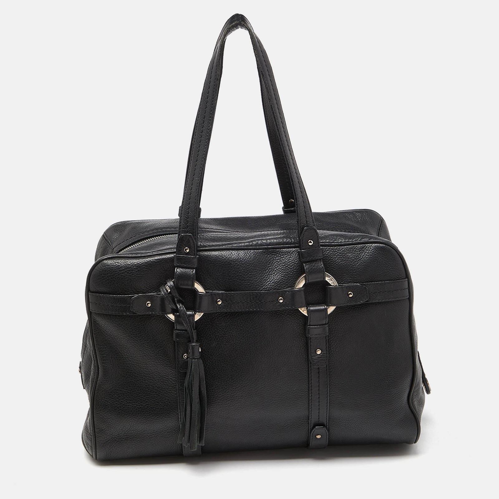 Bally Black Leather Charlyna Shoulder Bag