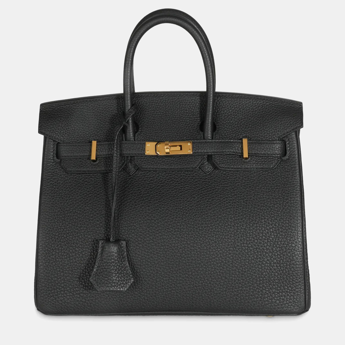 Hermès Black Togo Leather Birkin 25 Tote Bag