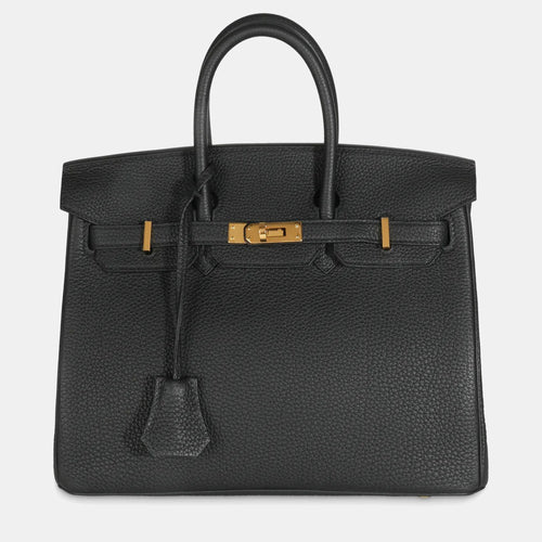 Black Togo Leather Birkin 25 Tote Bag