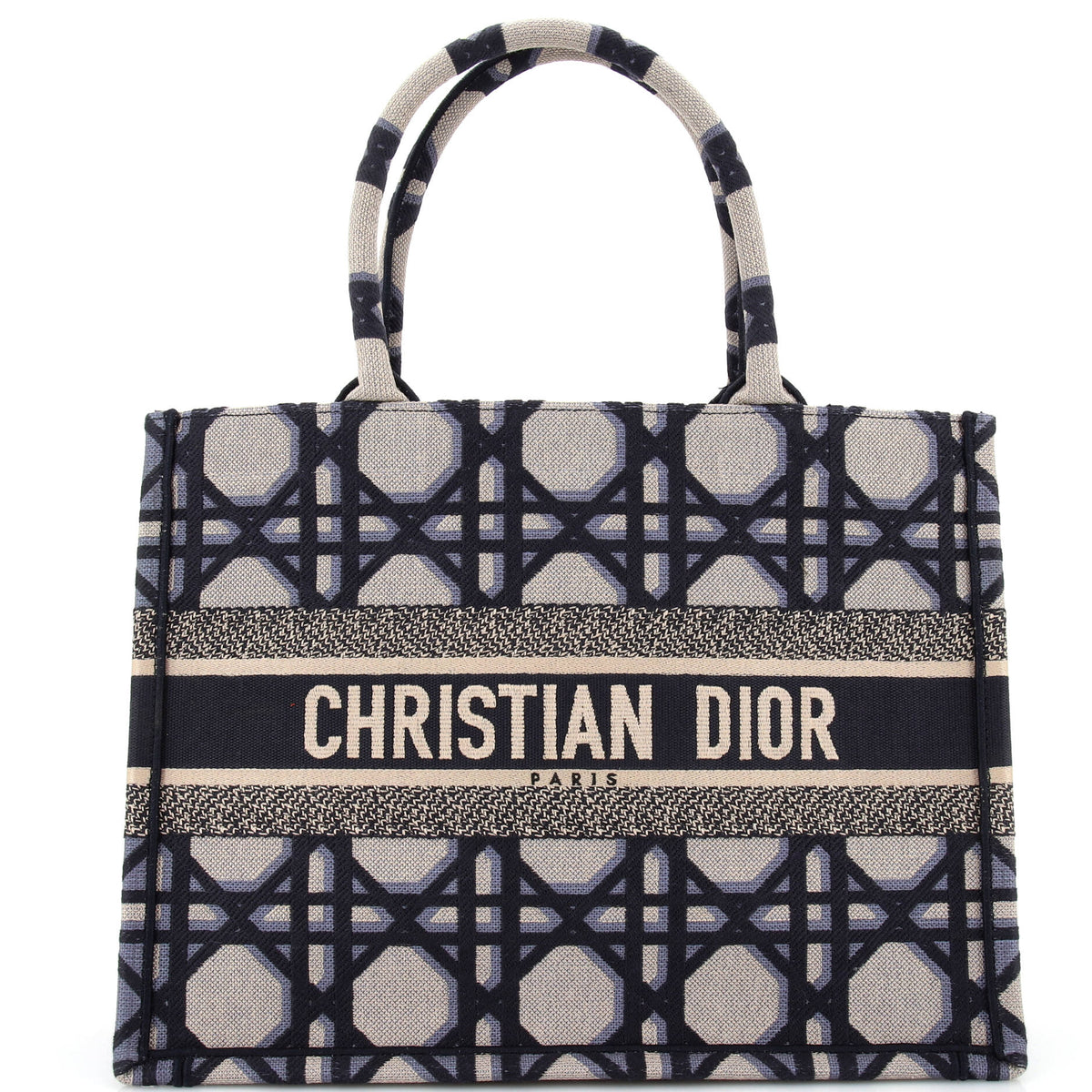 Christian Dior Book Tote Macrocannage Canvas Medium