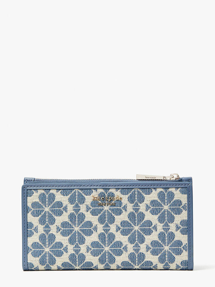 Kate Spade Au spade flower jacquard zip slim wallet