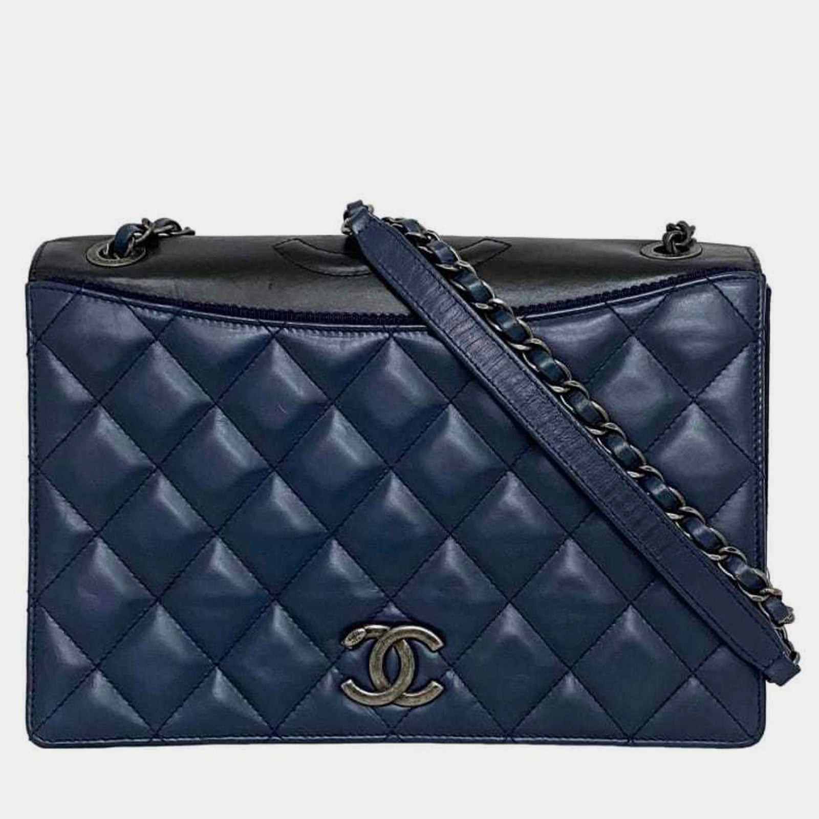 Chanel Blue Quilted Lambskin Medium Ballerine Flap Bag