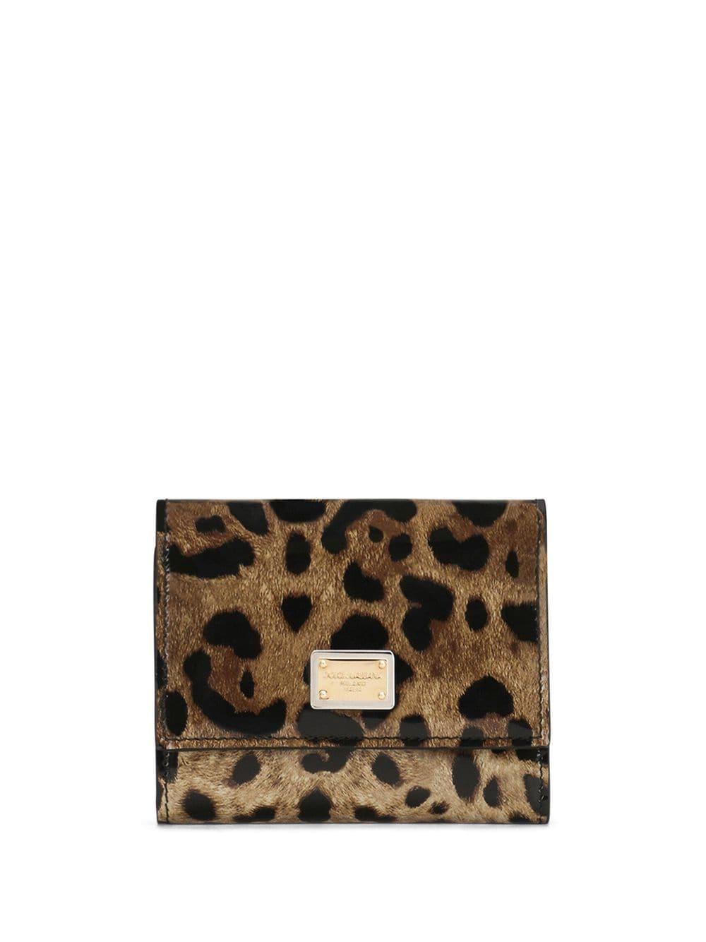 Dolce & Gabbana Women's Printed Leather Wallet in Beige | BI0770AM568 Color HA93M