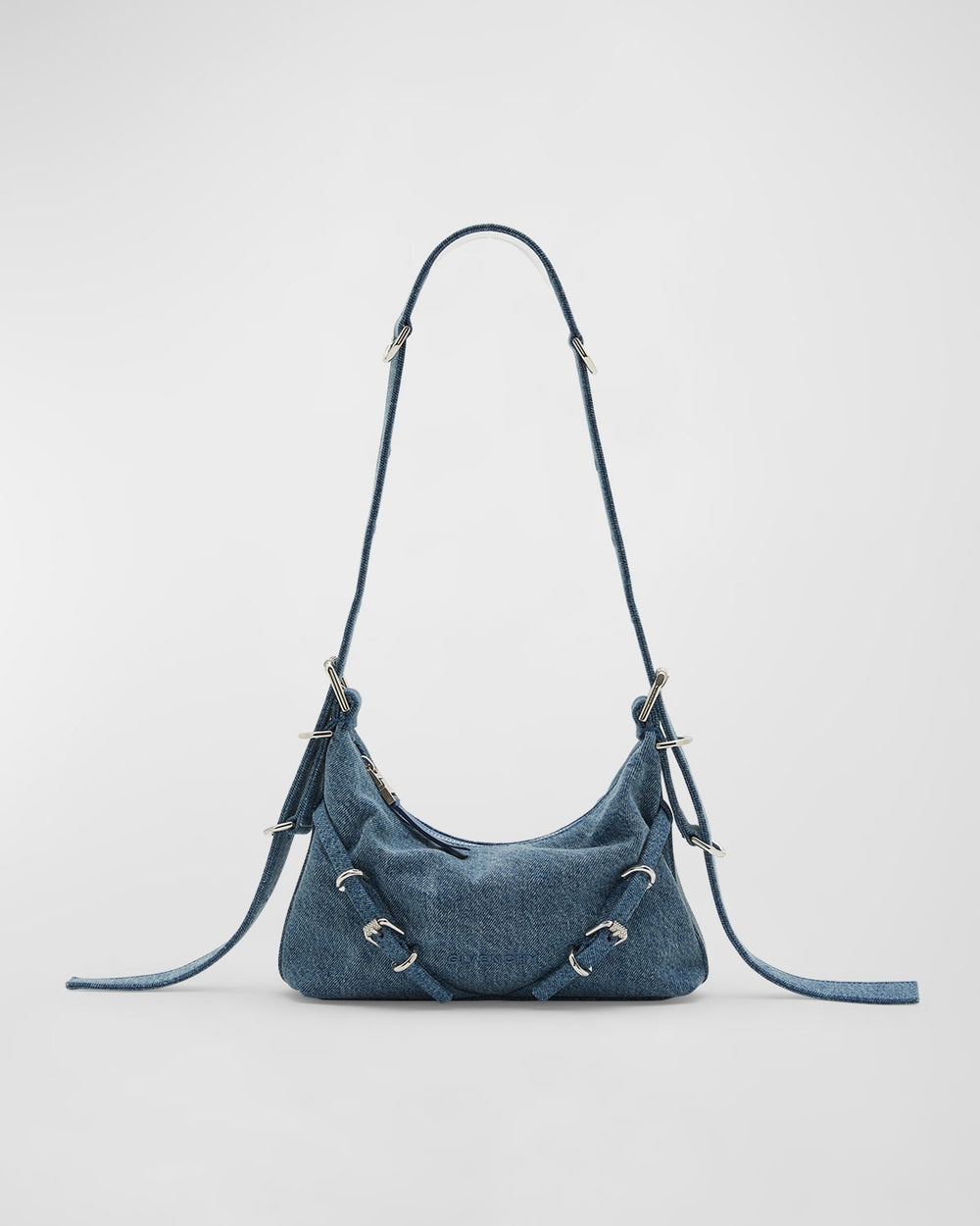 Mini sac à bandoulière Voyou en denim délavé