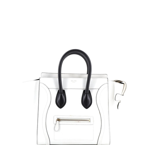 CELINE Bicolor Luggage Bag Leather Mini