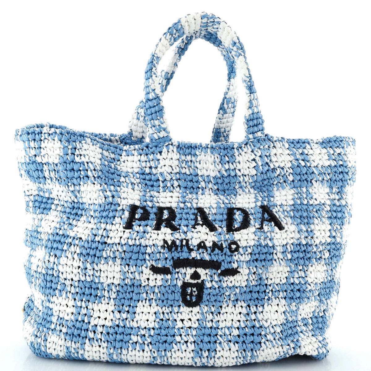 Prada PRADA Logo Tote Raffia Large