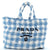 PRADA Logo Tote Raffia Large