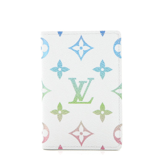 Pocket Organizer Monogram Iridescent Gradient Canvas