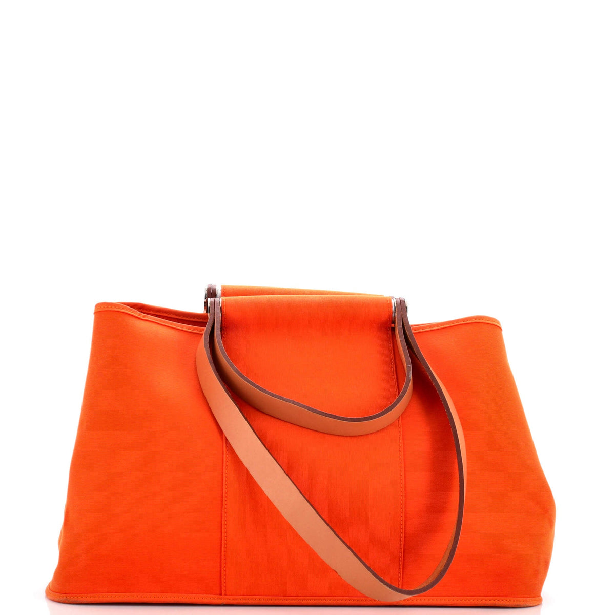 Hermès Cabag Elan Toile and Leather 39