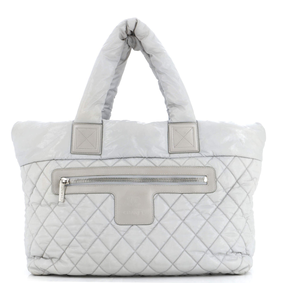 Chanel CHANEL Coco Cocoon Zipped Tote Quilted Nylon Large
