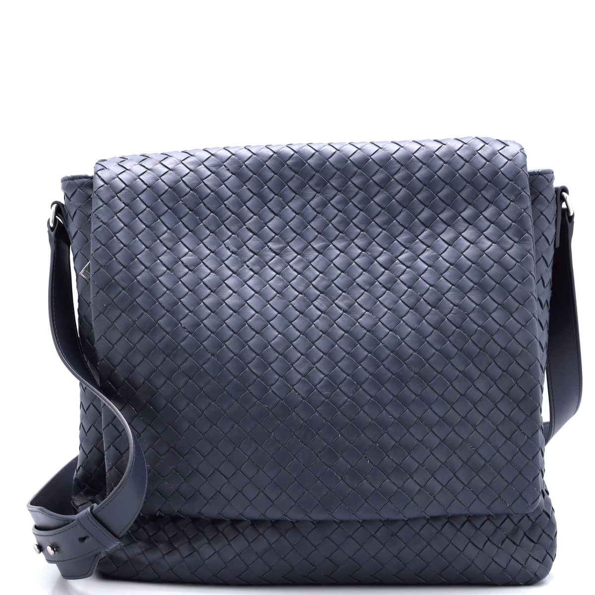 Bottega Veneta Square Flap Messenger Bag Intrecciato Nappa Medium