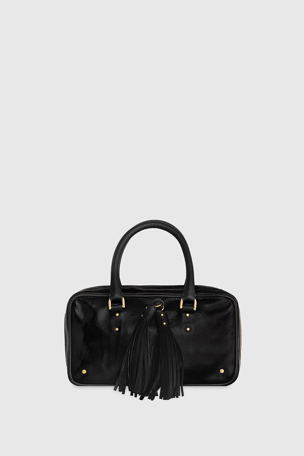 Rebecca Minkoff Tassel Bowling Bag In Black