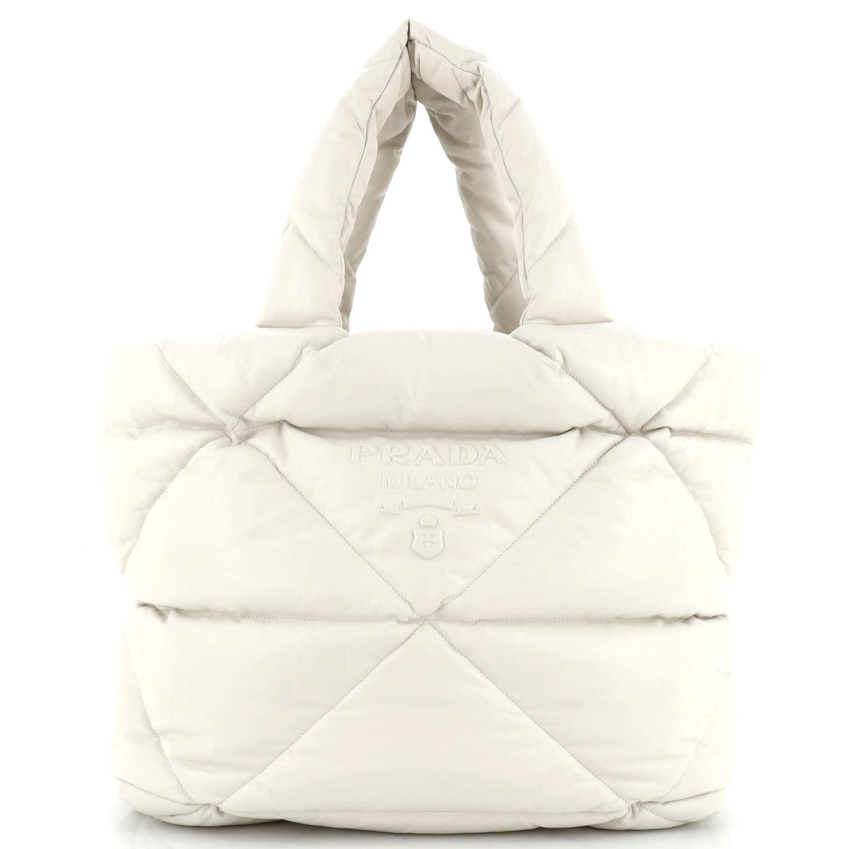 Prada PRADA Padded Tote Bag Quilted Nappa Leather Large