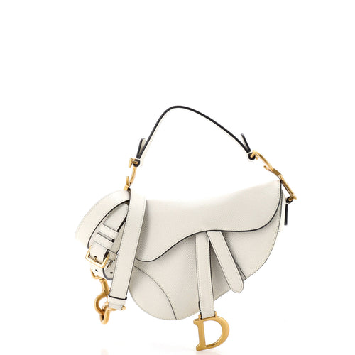 Saddle Handbag with Strap Leather Mini