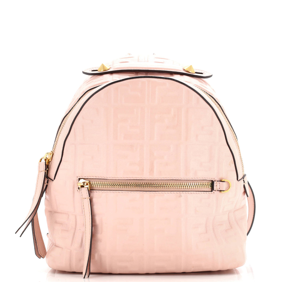 Fendi FENDI By The Way Backpack Zucca Embossed Leather Mini