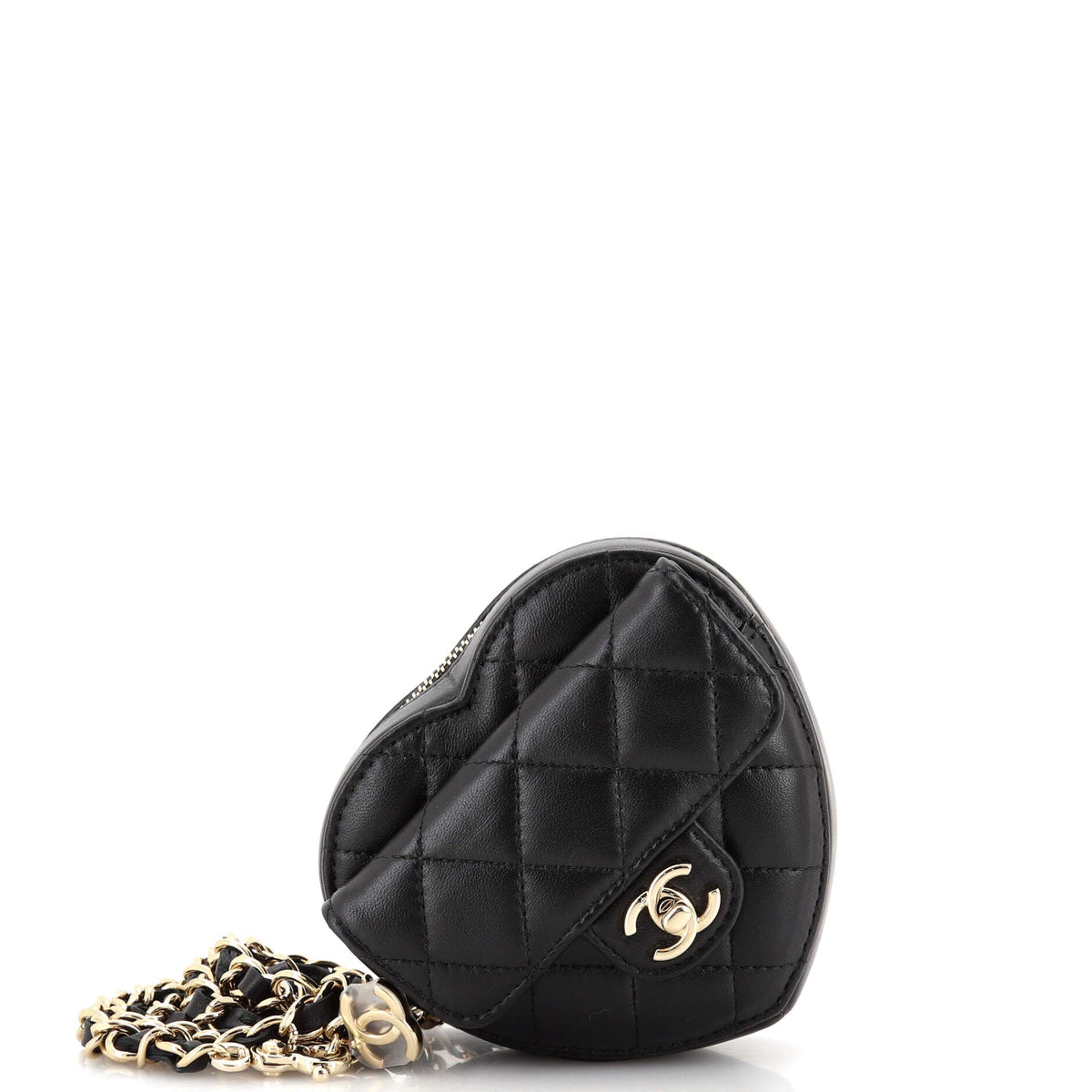 Chanel CHANEL CC in Love Heart Belt Bag Quilted Lambskin
