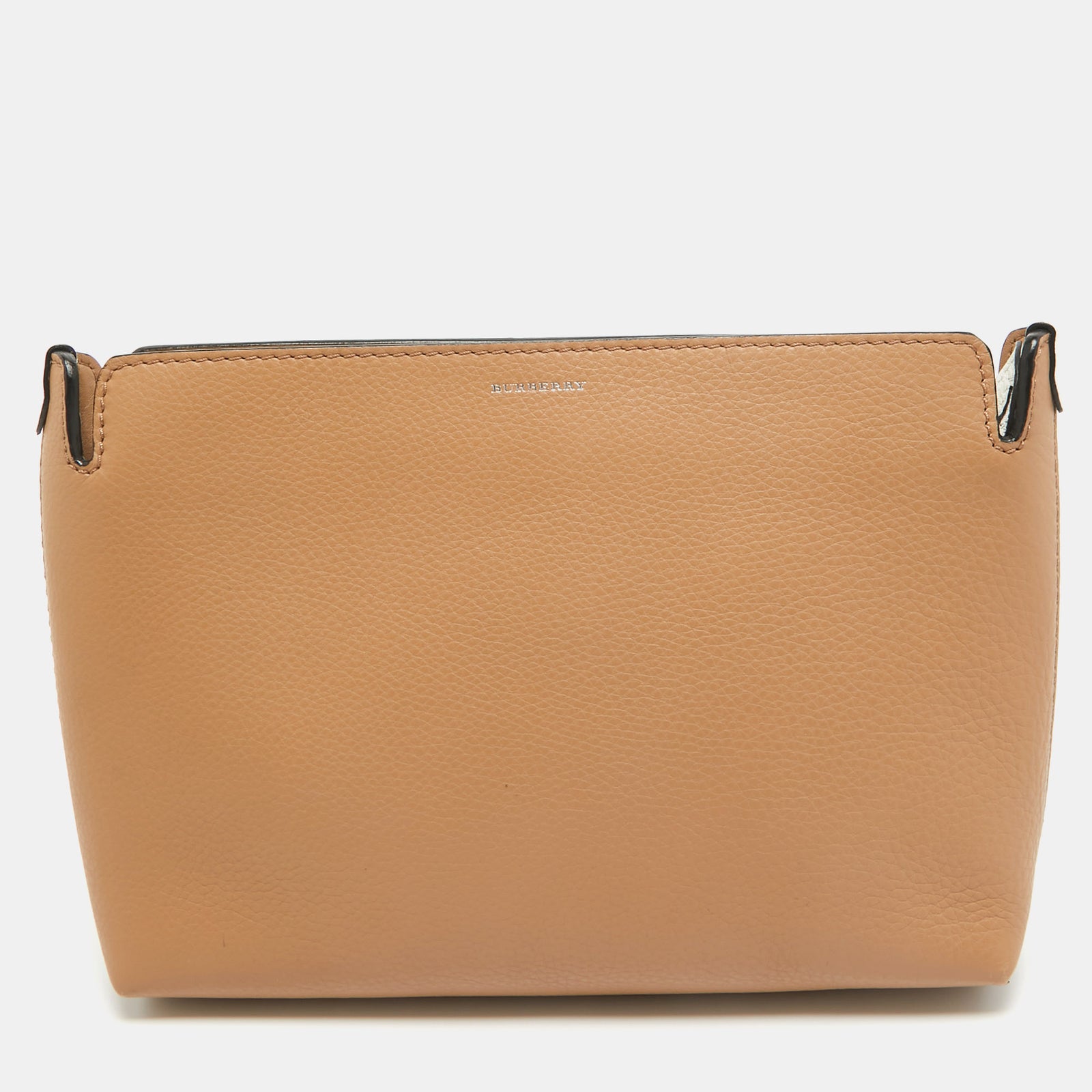 Burberry Brown/White Leather Bicolor Clutch