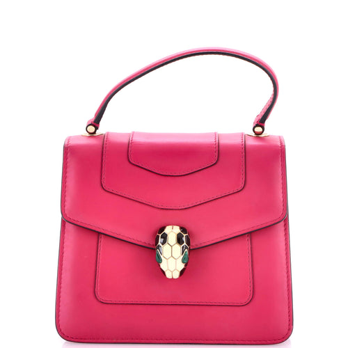 BVLGARI Serpenti Forever Top Handle Bag Leather Small