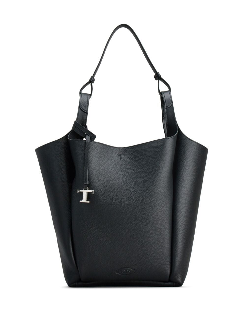Tod's Women's Logodebossed Leather Tote Bag in Black | Size UNICA | XBWAPIE0300QRI