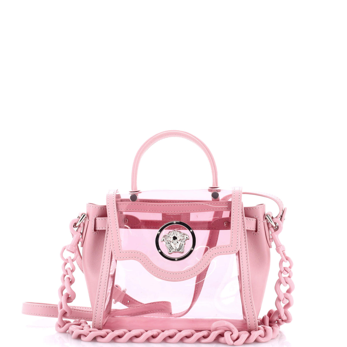 Versace VERSACE La Medusa Top Handle Bag PVC with Leather Small
