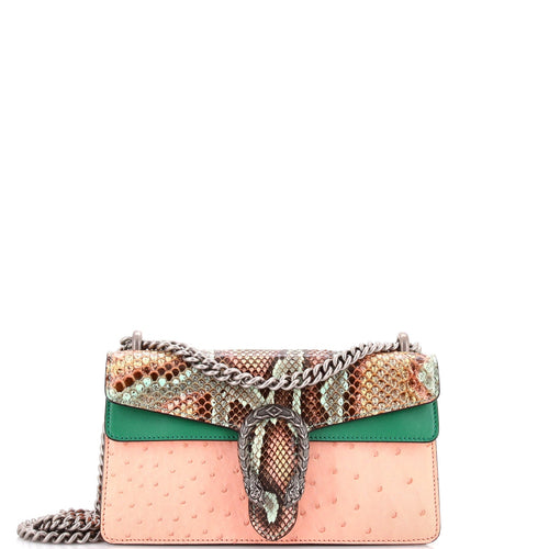 GUCCI Dionysus Bag Python with Ostrich and Leather Small
