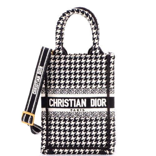Book Tote Phone Bag Embroidered Canvas Mini