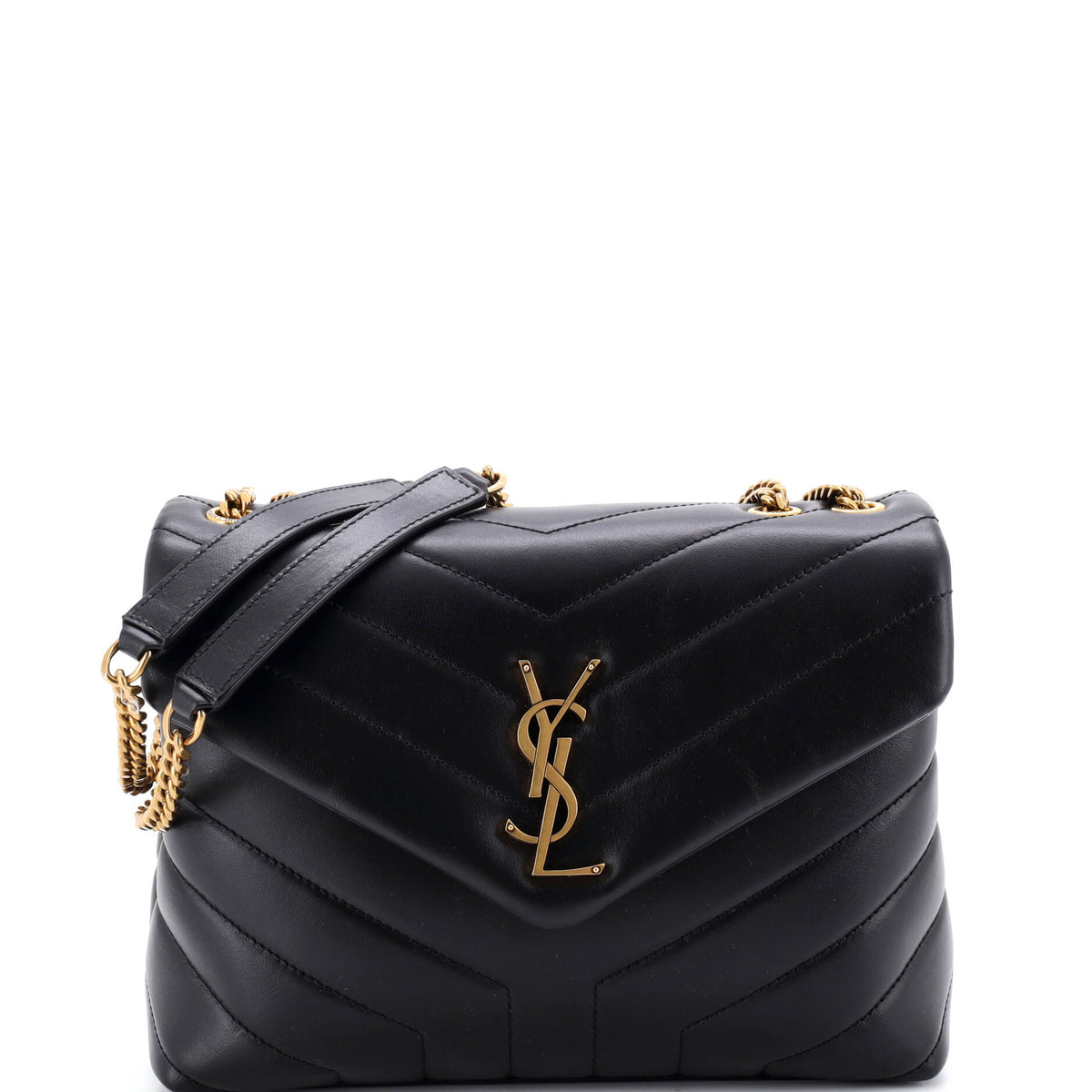 Saint Laurent Loulou Shoulder Bag Matelasse Chevron Leather Small
