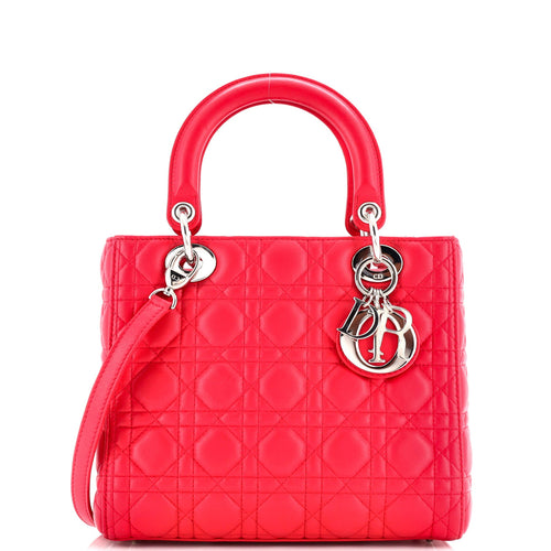 Lady Dior Bag Cannage Quilt Lambskin Medium