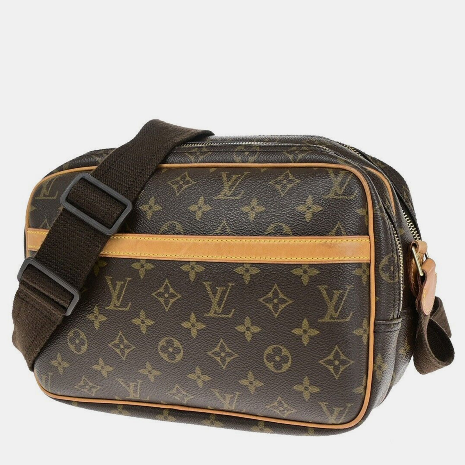 Louis Vuitton Reporter PM-Umhängetasche aus braunem Canvas