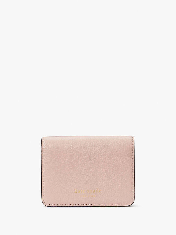 Kate Spade Au Ava Colorblocked Pebbled Leather Business Card Case