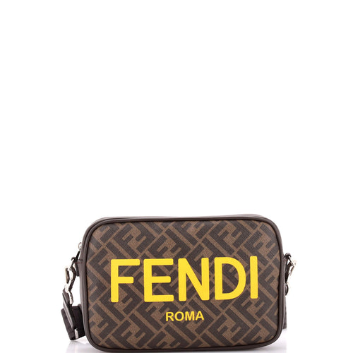 FENDI Logo Camera Case Bag Zucca Coated Canvas Medium