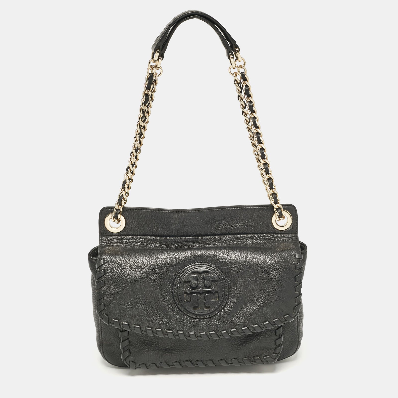 Tory Burch Schwarze, lässige Marion Tote aus Leder