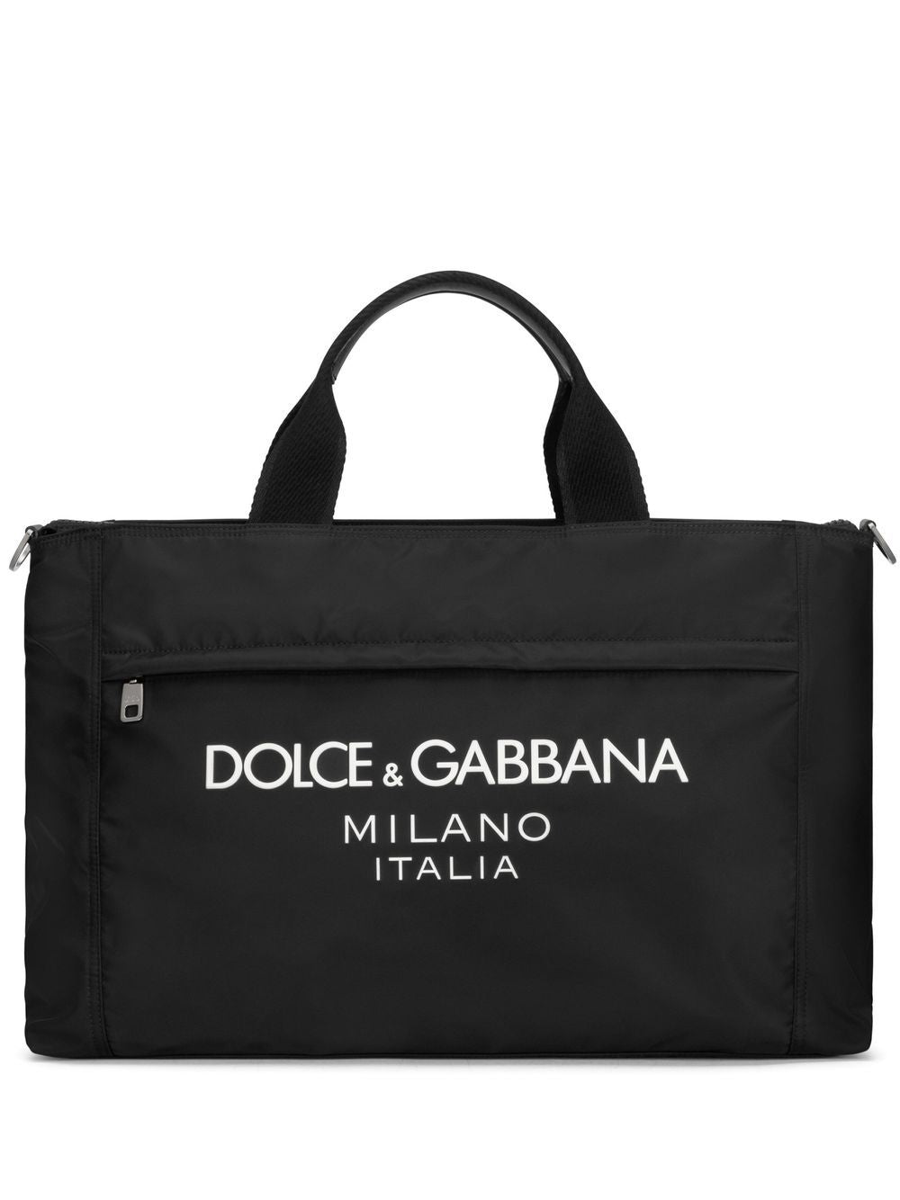 Dolce & Gabbana Men's Tote Logo Print in Black | Size UNICA | BM2125AG182