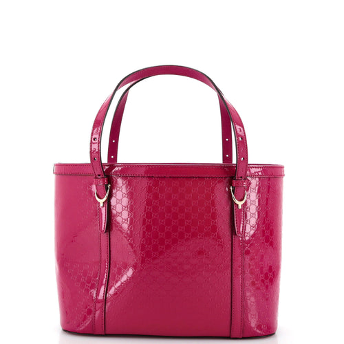 GUCCI Nice Tote Microguccissima Patent Medium