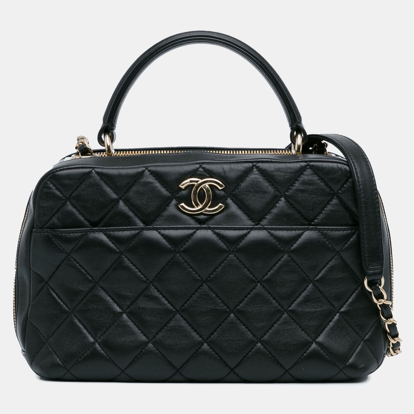 Chanel Mittelgroße Trendy CC Bowlingtasche aus Lammleder