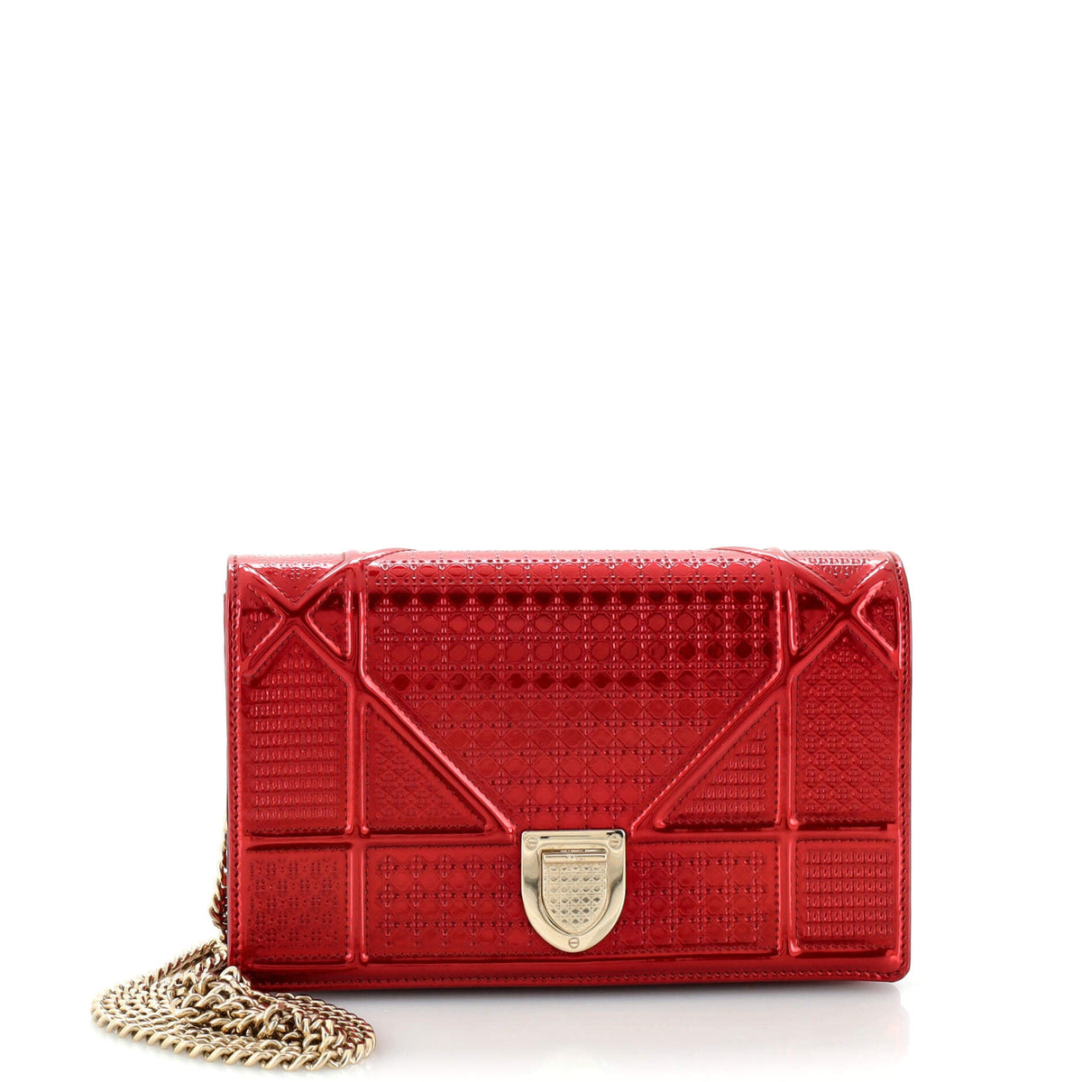 Christian Dior Diorama Wallet on Chain Cannage Embossed Calfskin