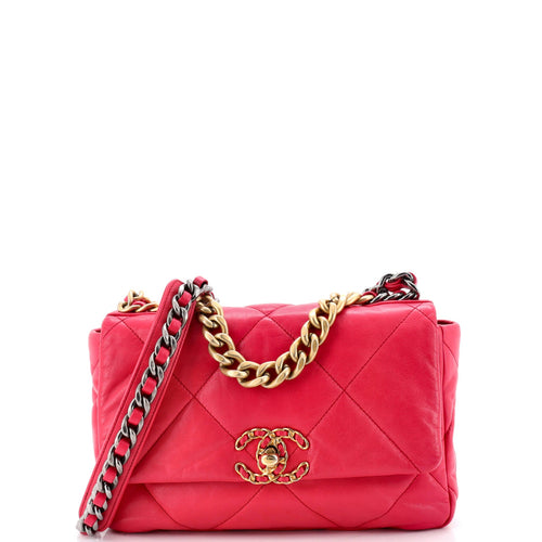 CHANEL 19 Flap Bag Quilted Leather Medium
