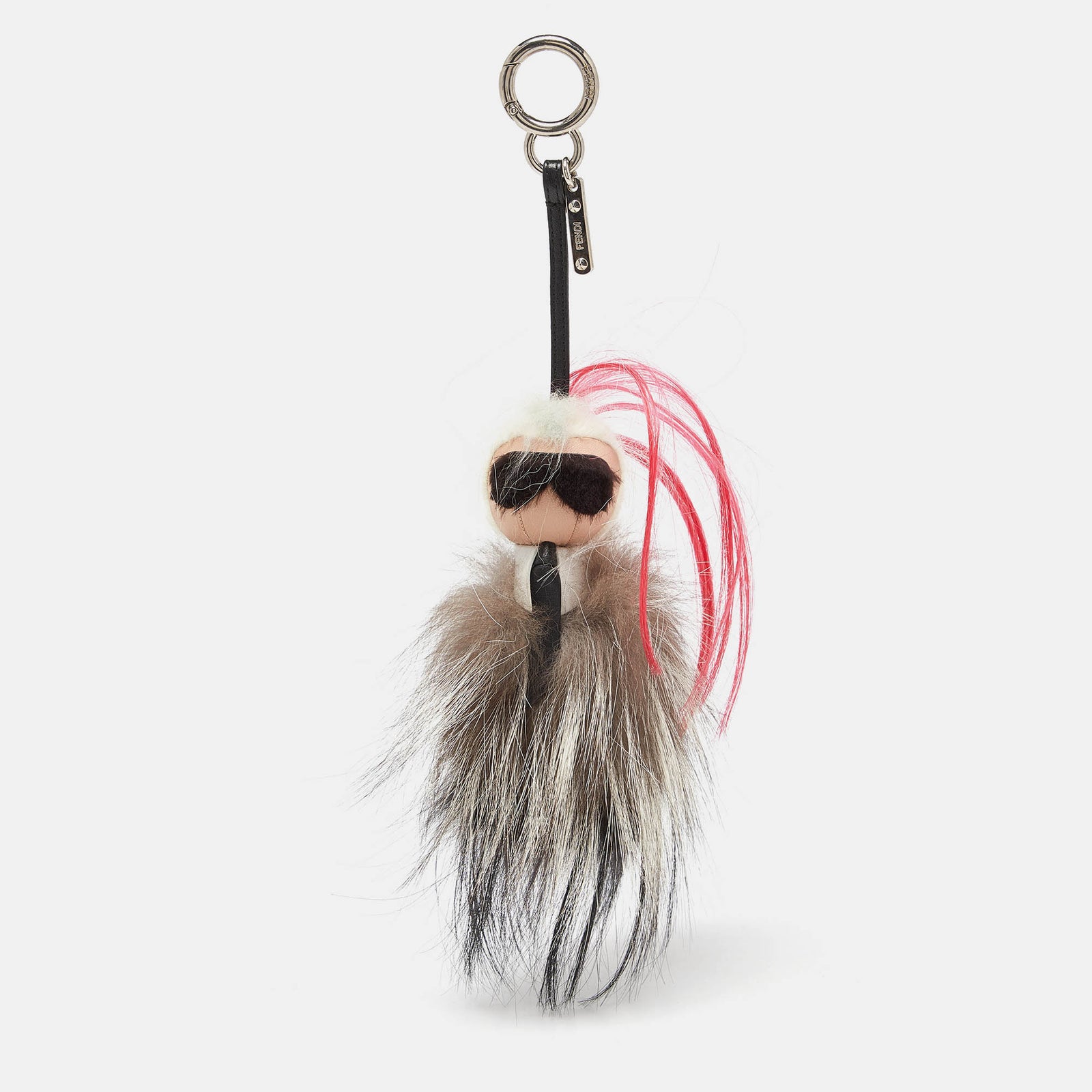 Fendi Multicolor Mink Fur and Leather Karlito Bag Charm