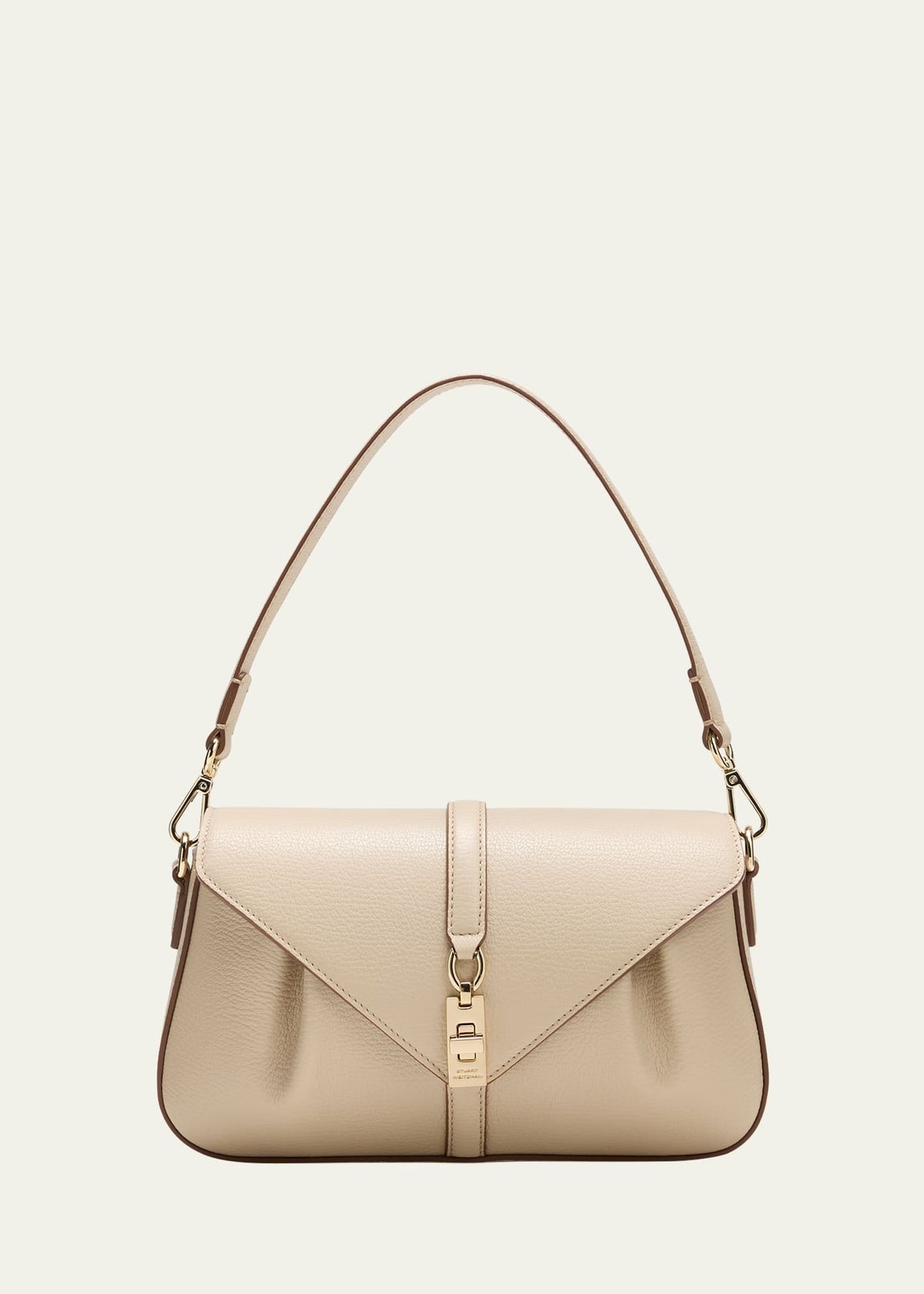 Stuart Weitzman Milan Envelope Flap Leather Shoulder Bag
