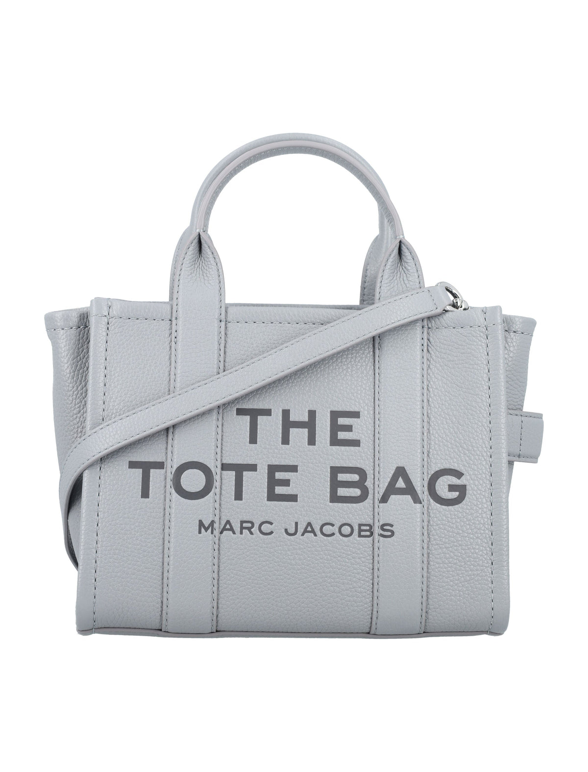 Marc Jacobs Women's The Leather Small Tote Bag in Wolf Grey | 24AH009L01SP21 Color 050