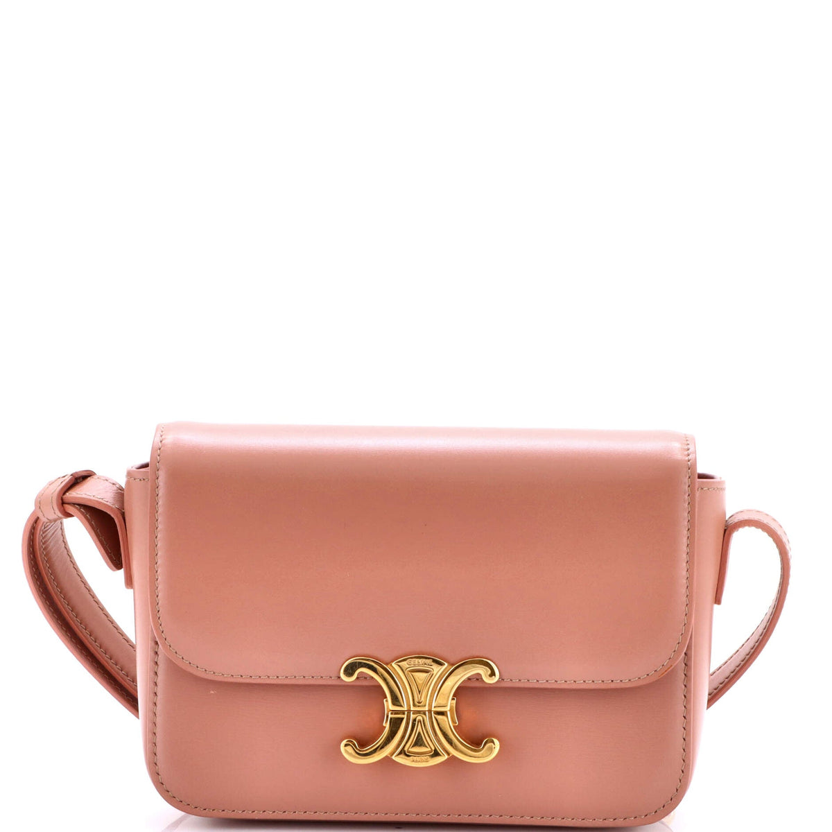 Celine CELINE Triomphe Shoulder Bag Smooth Calfskin Teen