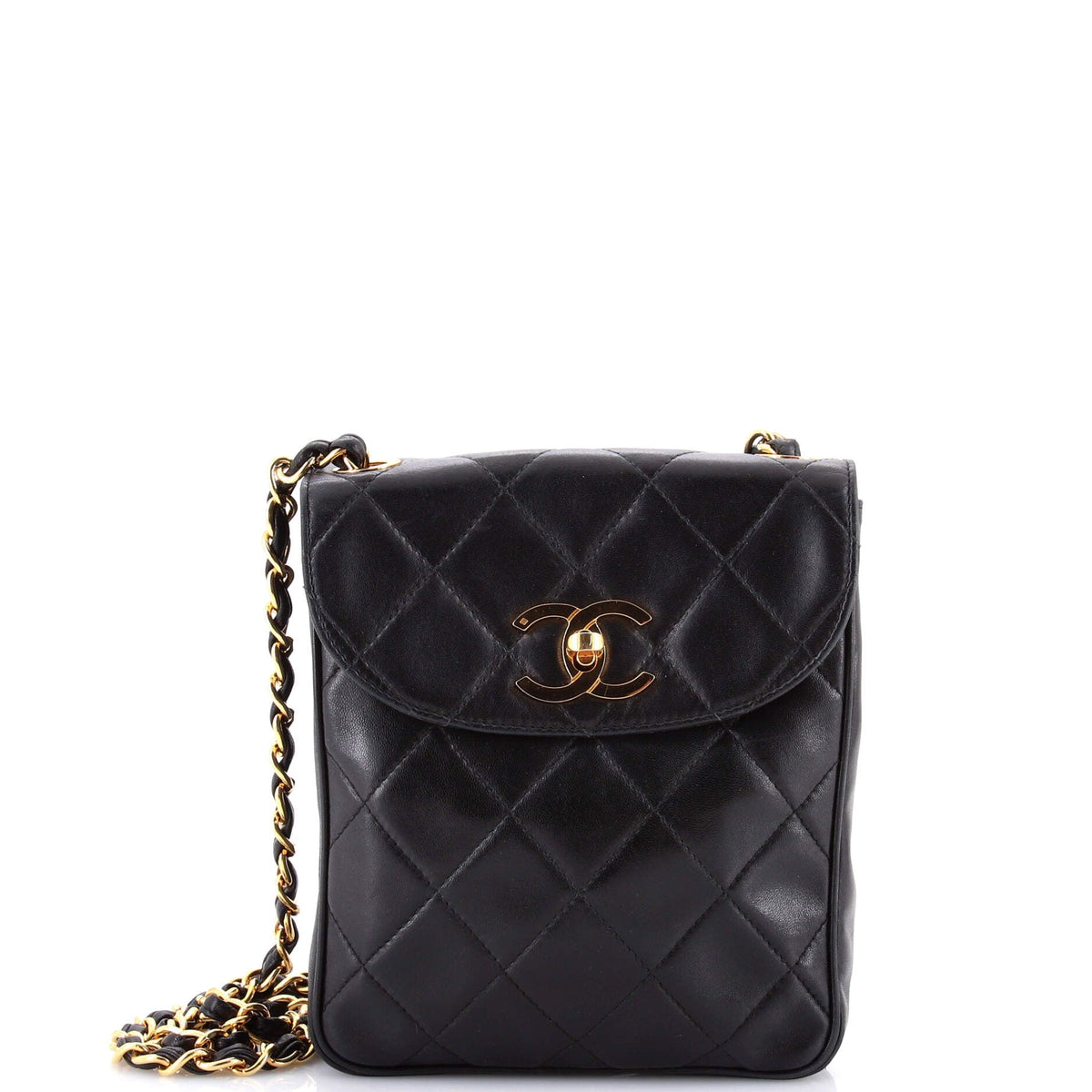 Chanel CHANEL Vintage Square CC Flap Bag Quilted Lambskin Medium