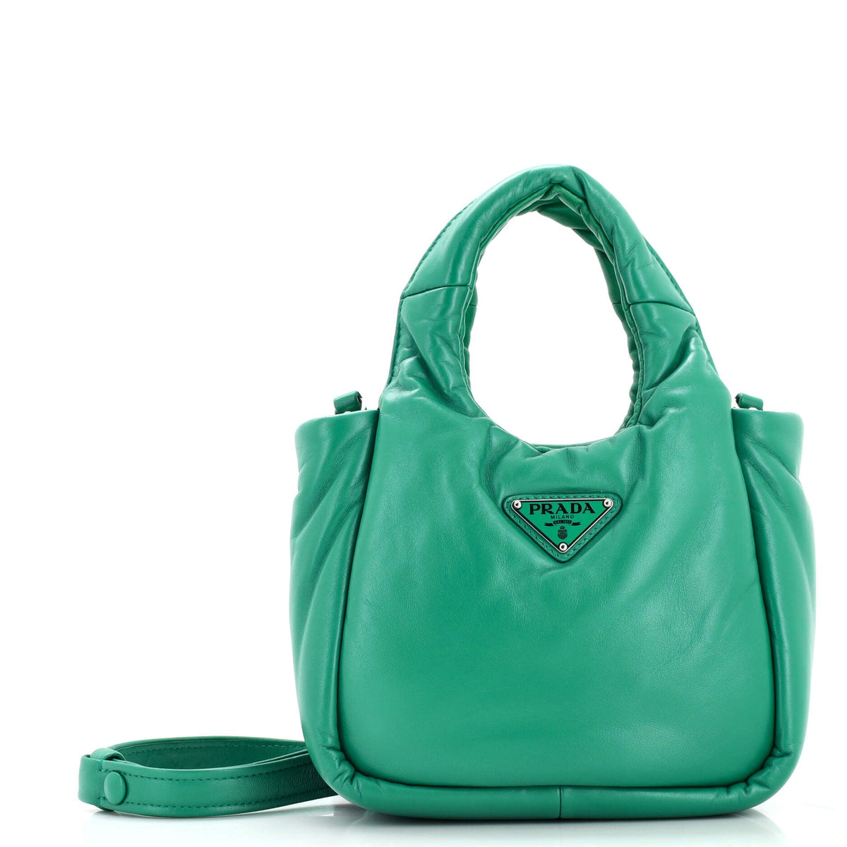 Prada PRADA Padded Soft Tote Leather Mini