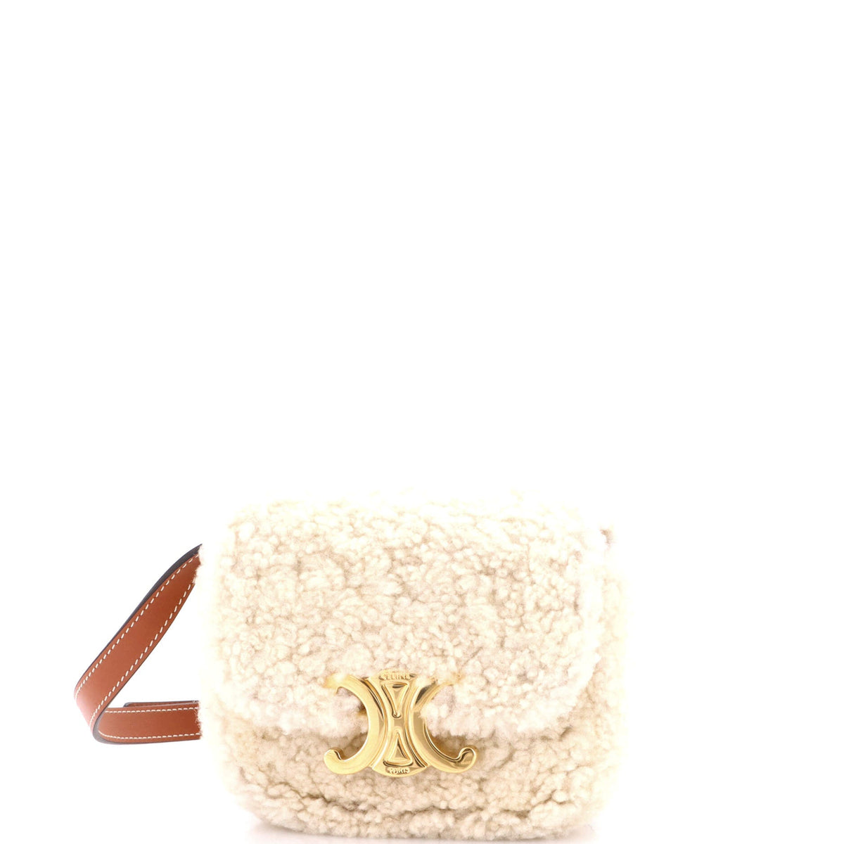 Celine CELINE Triomphe Shoulder Bag Shearling Mini